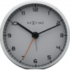 Nextime  Επιτραπέζιο Ρολόι Ξυπνητήρι - 'Company Alarm' - Λευκό - Μεταλλικό - 5194WI Ρολόγια